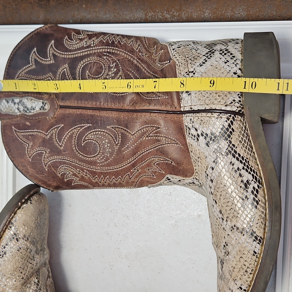 Cody James Exotic Python Print Leather Cowboy Boo… - image 6